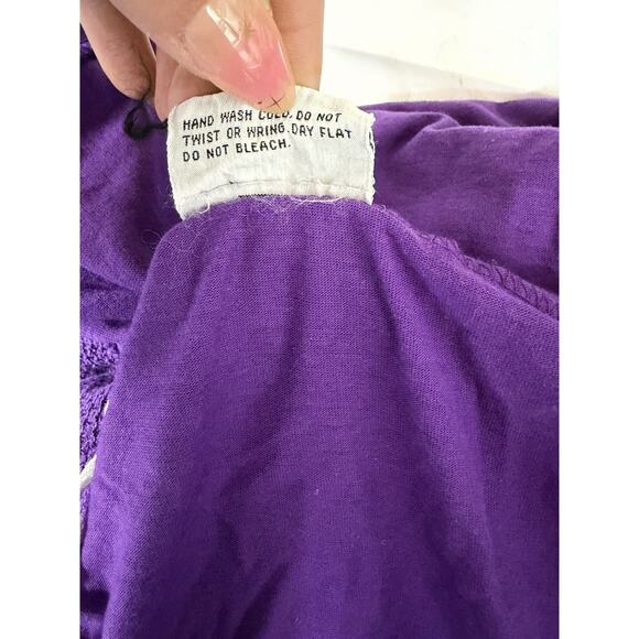 Ardee Womens Poncho Sweater Size Large Purple Crowl Neck Pullover Vintage - Picture 7 of 11